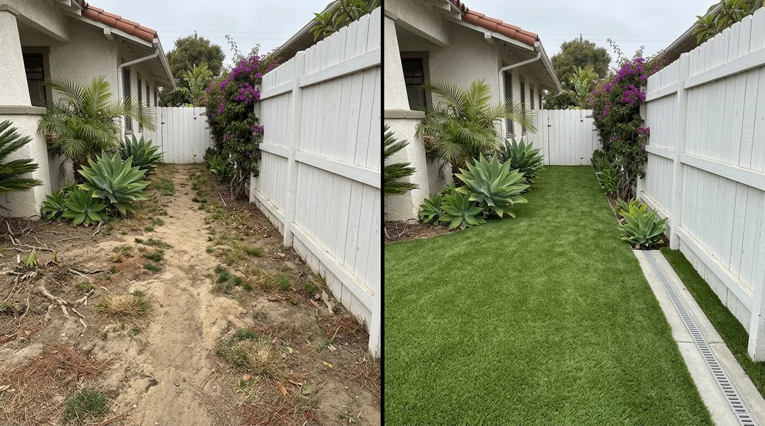 Result artificial grass installation in San Diego - San Diego Turf Installation