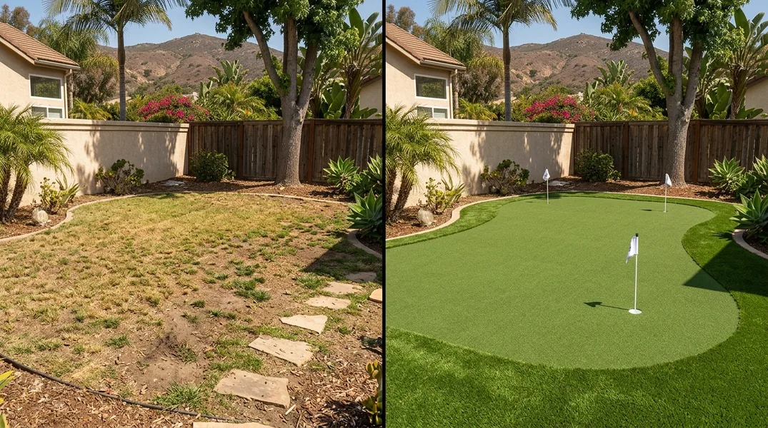 Result artificial grass installation in San Diego - San Diego Turf Installation